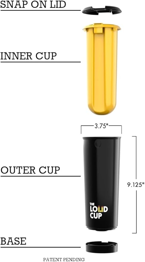 The LoudCup 20 oz Tumbler + Integrated Stadium Horn (Bluejay Blue) - Reusable Water Bottle for Sports Fans - Worlds Loudest Cup for Noisy Fans on Game Day & Tailgating