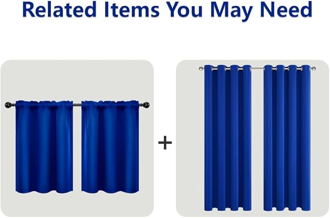 Blue Kids Curtains Blackout for Boys Bedroom 84 Inch Length 2 Panels Set Luxury Gold Yellow Decor Teen Room Darkening Window Coverings Drapes for Living Room Royal Blue 84 Long French Cobalt Blue