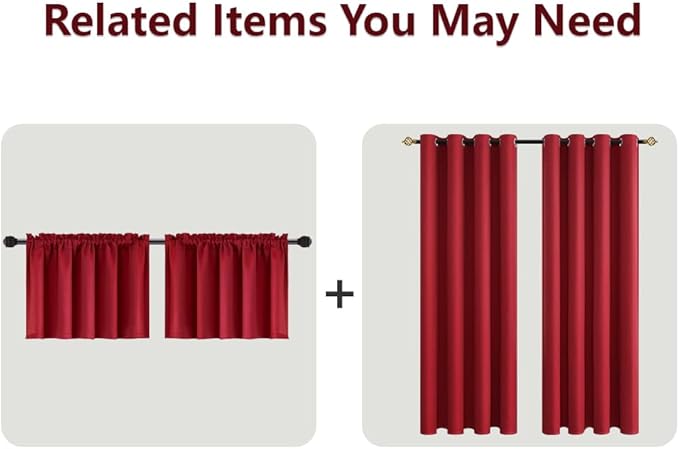 Mrs.Naturall Kids Curtains 2 Panel Set for Boys Bedroom,Blackout Grommet Window Sports Basketball Football Red Gaming Curtains for Boys Room,63 Inch Length