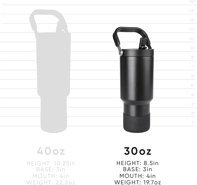 Simple Modern Trek Pivot | 30oz Flip Straw Tumbler with Handle | Water Bottle & Boot | Interchangeable Straw & Chug Lids | Insulated Stainless Steel Jug | Gym Sports Outdoors | Winter White