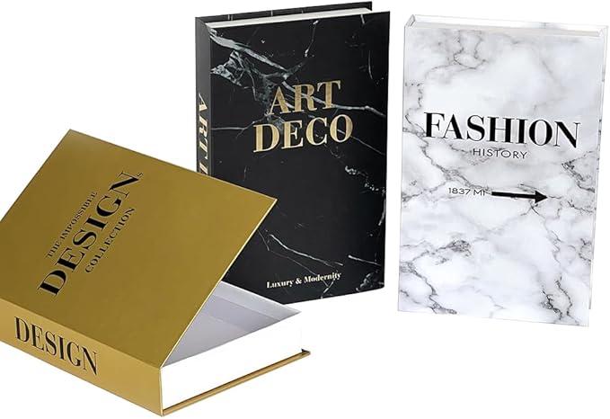 Neutral Home Books Decor Display for Living Room and Office Fashion Decorative Book,Hardcover Fake Decorative Books for Coffee Tables and Shelves(gold)