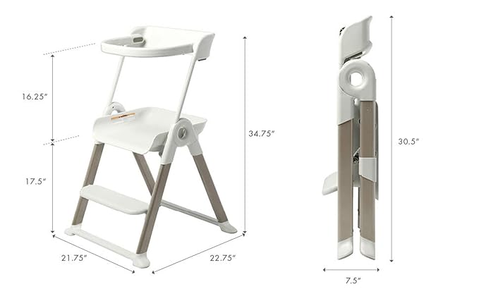 Boon Pivot Toddler Tower - Folding Toddler Step Stool - Montessori Kitchen Stool for Learning and Cooking - 21.75 L x 22.75 W x 34.75 H - Ages 18 Months to 4 Years
