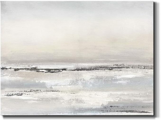 Renditions Gallery Canvas Nature Wall Art Modern Decorations Paintings Serene Winter Snow Glam Romantic Abstract Minimalist Artwork Prints for Bedroom Office Kitchen - 32"x48" LT33