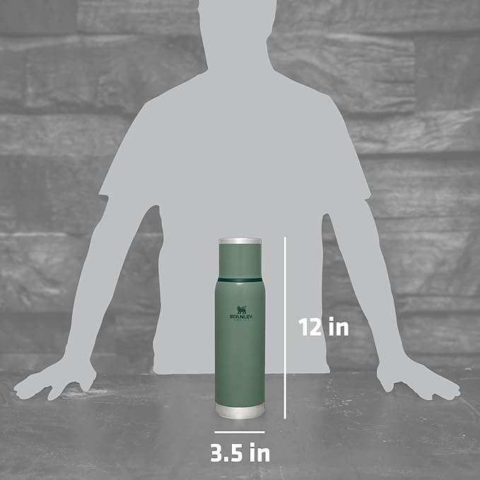 STANLEY Adventure To Go Insulated Travel Tumbler - 1.1QT - Leak-Resistant Stainless Steel Insulated Bottle with Insulated Cup Lid and Splash-Free Stopper