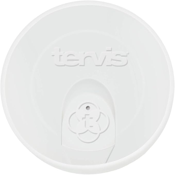 Tervis Travel Lid Made in USA Double Walled Insulated Tumbler Travel Cup Keeps Drinks Cold & Hot, Fits 24oz Tumblers & 16oz Mugs, Frosted White