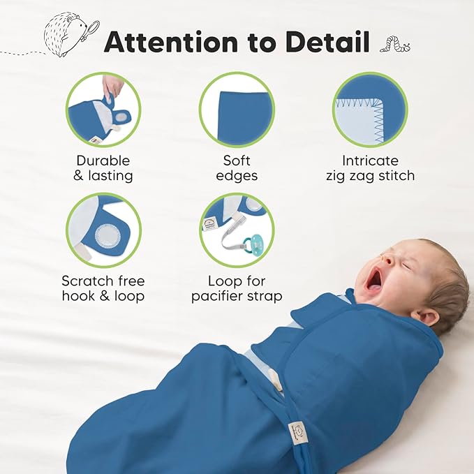 KeaBabies 3-Pack Organic Baby Swaddle Sleep Sacks -Newborn Swaddle Sack, Ergonomic Baby Swaddles 0-3 Months,Swaddles for Newborns, Baby Sleep Sack, Baby Swaddle Blanket Wrap,Baby Essentials (Frost)