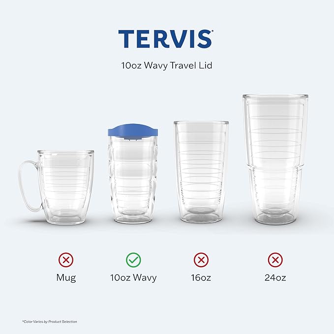 Tervis Travel Lid Made in USA Double Walled Insulated Tumbler Travel Cup Keeps Drinks Cold & Hot, Fits 10oz Tumblers, Neon Pink