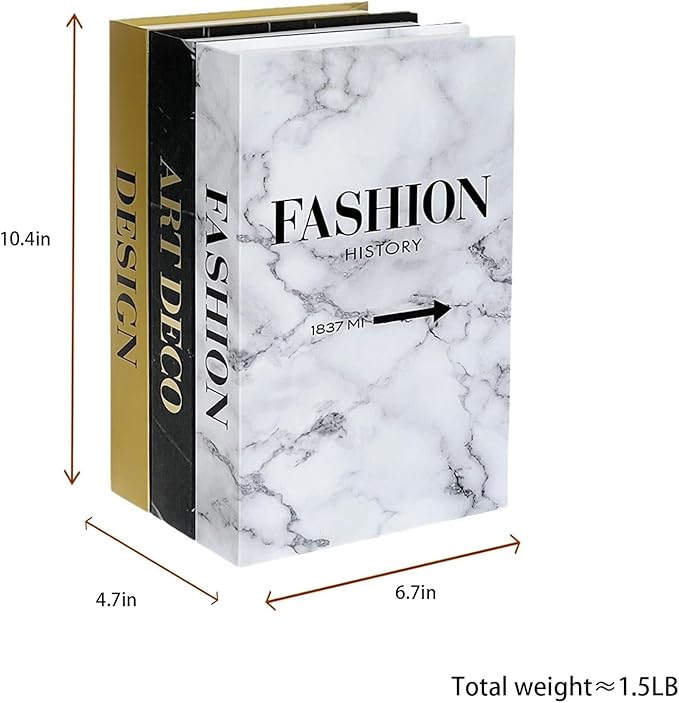 Neutral Home Books Decor Display for Living Room and Office Fashion Decorative Book,Hardcover Fake Decorative Books for Coffee Tables and Shelves(gold)