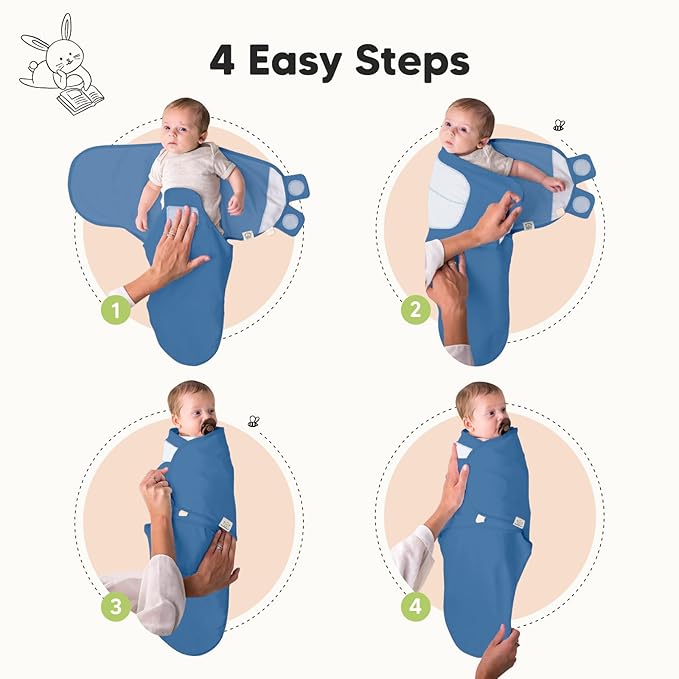 KeaBabies 3-Pack Organic Baby Swaddle Sleep Sacks -Newborn Swaddle Sack, Ergonomic Baby Swaddles 0-3 Months,Swaddles for Newborns, Baby Sleep Sack, Baby Swaddle Blanket Wrap,Baby Essentials (Frost)