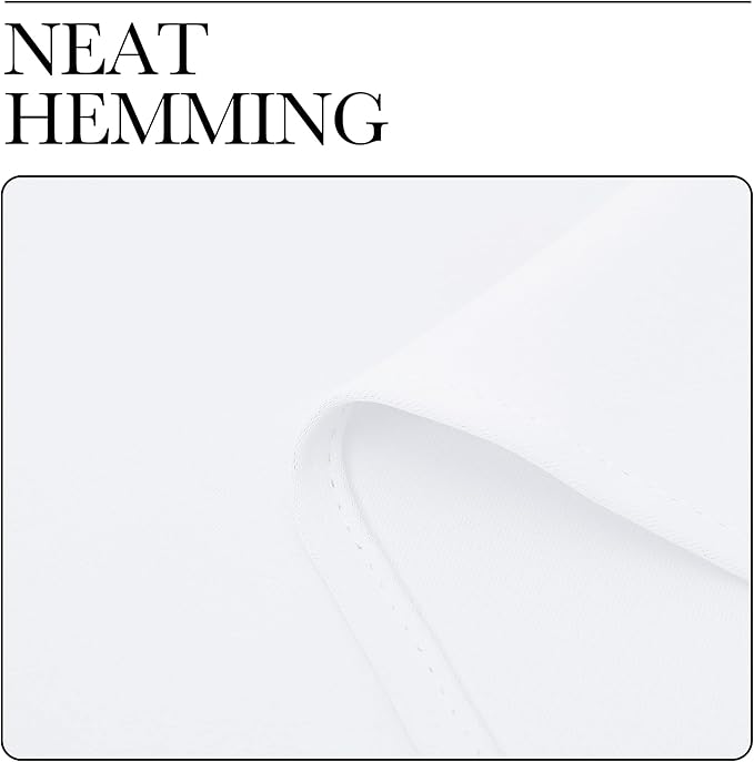 NICETOWN Solid Window Curtain Panels, Grommet, Polyester, Bedroom, White, 42 x 90, Pack of 2