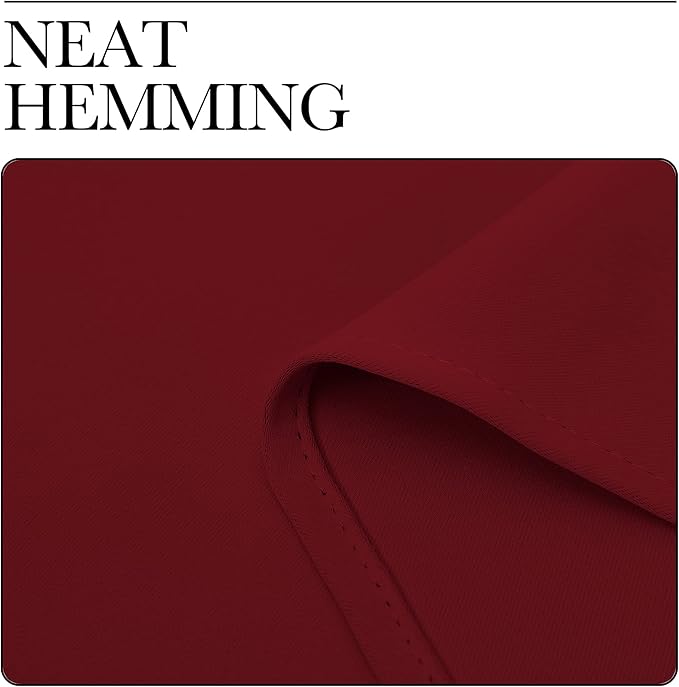 NICETOWN Burgundy Red Blackout Draperies Curtains - Pair of Grommet Top Thermal Insulated Blackout Decorative Curtains for Thanksgiving Day & Christmas Decor(55 inches Wide by 96 inches Long)