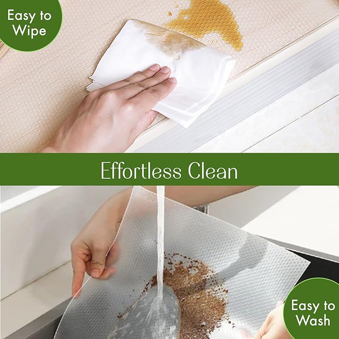 EVALAND 23.6 INCHES x 20 FEET (240 Inches) Non-Slip Shelf Liner, Original Smooth Shelf Liner, EVA Kitchen Liner, Non-Adhesive Liner, Stain-Proof Shelf, Drawer, Cabinet Liner