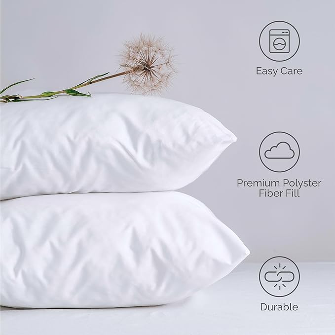 Martex Twin Pack Pillow, King (U.S. Standard), White