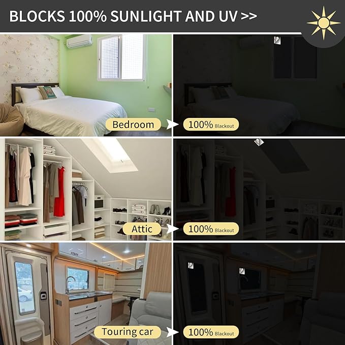 Portable Blackout Shades 100% Blackout Curtains for Bedroom Small Window Curtains No Light Kitchen Windows Insulated for Nursery for Baby Travel Curtain,Sand Yellow,56" W x 80" L,1 Panel
