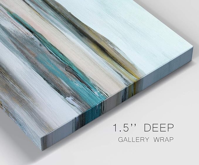 Renditions Gallery Canvas Nature Wall Art Modern Paintings & Prints Decorations Blurred Sandy Beach Abstract Vibrant Coastal Wall Hanging Artwork for Bedroom Office Kitchen - 32"x48" LT33
