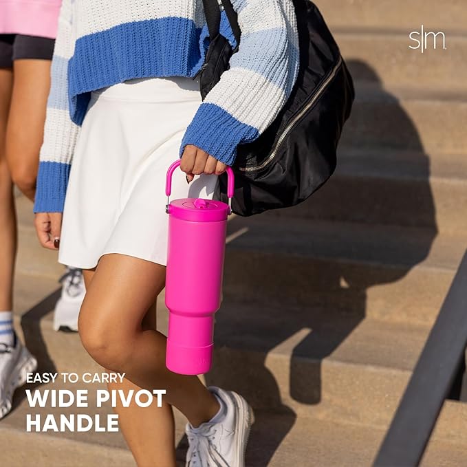 Simple Modern Trek Pivot | 40oz Flip Straw Tumbler with Handle | Water Bottle & Boot | Interchangeable Straw & Chug Lids | Insulated Stainless Steel Jug | Gym Sports Outdoors | Slumberland