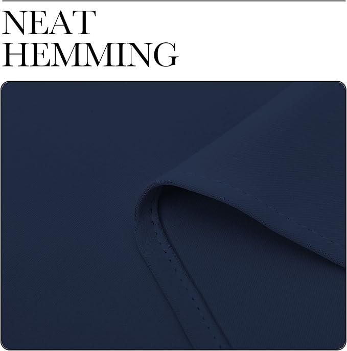 NICETOWN Navy Blackout Curtains for Sliding Door - 55 by 90, 2 Pieces, Blocking Out Sunlight Window Treatment Modern Design Grommet Curtain Panels for Dining Room