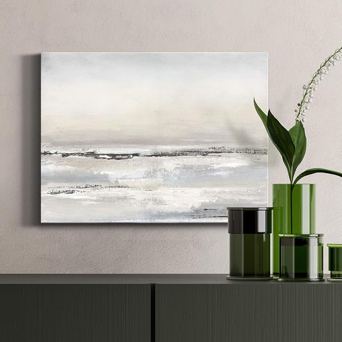 Renditions Gallery Canvas Nature Wall Art Modern Decorations Paintings Serene Winter Snow Glam Romantic Abstract Minimalist Artwork Prints for Bedroom Office Kitchen - 8"x12" LT33