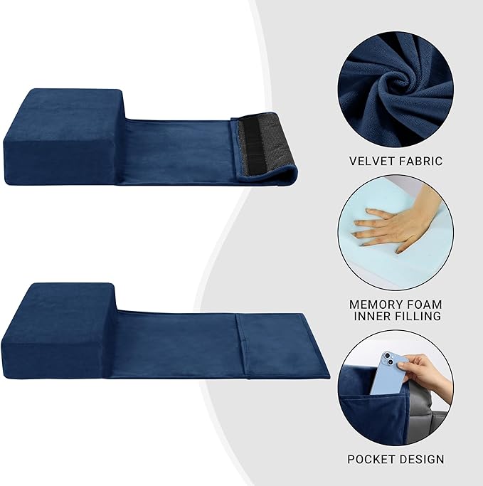 MABOZOO Head Pillow for Recliner Chair with Pocket,Headrest Cushion for Neck Pain Relief and Cervical Support,Recliner Head Pillow for Travel Home Recliner Sofa Armchair(Navy)