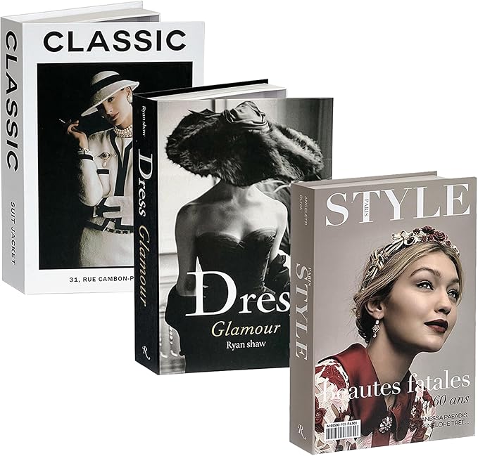 Neutral Home Books Decor Display for Living Room and Office Fashion Decorative Book,Hardcover Fake Decorative Books for Coffee Tables and Shelves(black2)
