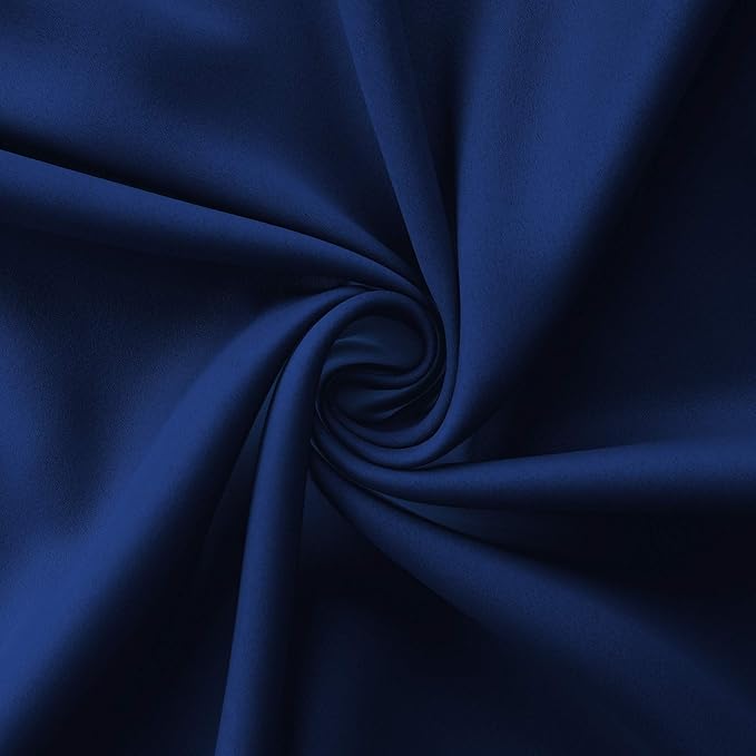 Mrs.Naturall Navy Blue Blackout Curtains for Kids Room,2 Panels Grommet Light Blocking Room Darkening Curtains for Boys Bedroom,63 Inch Length,Dark Blue