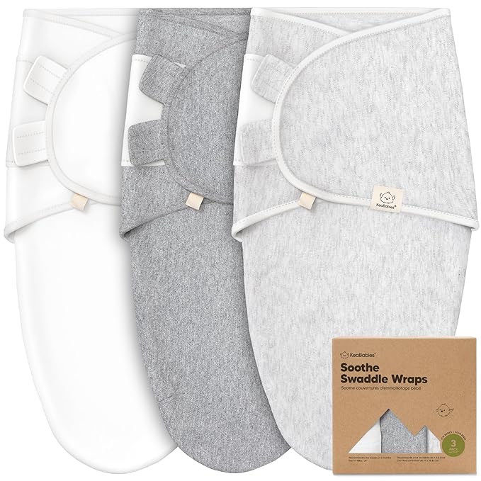 3-Pack Organic Baby Swaddle Sleep Sacks - Newborn Swaddle Sack, Ergonomic Baby Swaddles 0-6 Months, Swaddles for Newborns, Baby Sleep Sack, Baby Swaddle Blanket Wrap,Baby Essentials (Cloud Large)