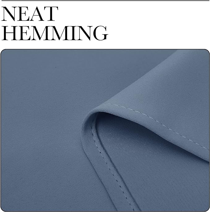NICETOWN Kitchen Curtains Blackout Curtains & Drapes, Thermal Insulated Grommet Top Window Treatment Curtain Panels for Cupboard, Small Window (Stone Blue, 34" Wide x 63" Long, Set of 2)