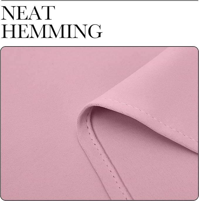 NICETOWN Room Darkening Curtains 63" Long Set of 2 for Bedroom, Rouge Pink Nursery Essential Thermal Insulated Solid Grommet Top Blackout Curtains/Drapes (1 Pair, 42 inches Wide)
