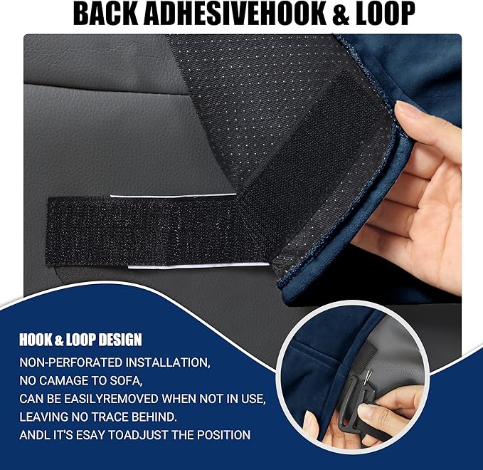MABOZOO Head Pillow for Recliner Chair with Pocket,Headrest Cushion for Neck Pain Relief and Cervical Support,Recliner Head Pillow for Travel Home Recliner Sofa Armchair(Navy)