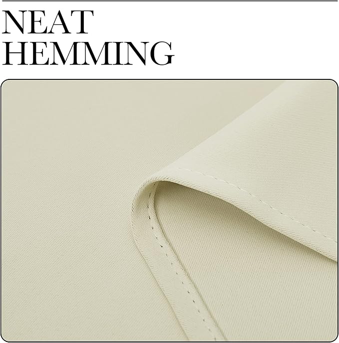 NICETOWN Blackout Curtains for Bedroom, Thermal Insulated Curtains & Drapes with Grommet Top for Living Room, Privacy Window Treatment Draperies (Beige, 34 W by 84 L, Set of 2)