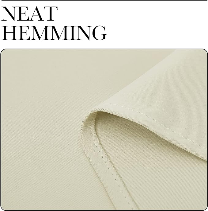 NICETOWN Room Darkening Draperies Window Curtain Panels, Thermal Insulated Grommet Room Darkening Curtains for Bedroom (Beige, 2 Panels, W34 x L54 -inch)