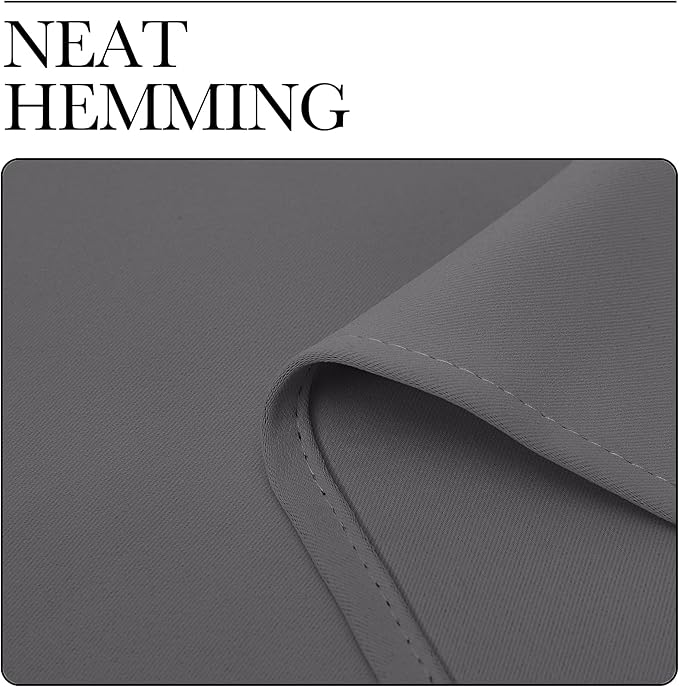NICETOWN Bedroom Curtains Blackout Drapery Panels, Three Pass Microfiber Thermal Insulated Solid Ring Top Blackout Window Curtains/Drapes (Two Panels, 34 x 84 inches, Gray)