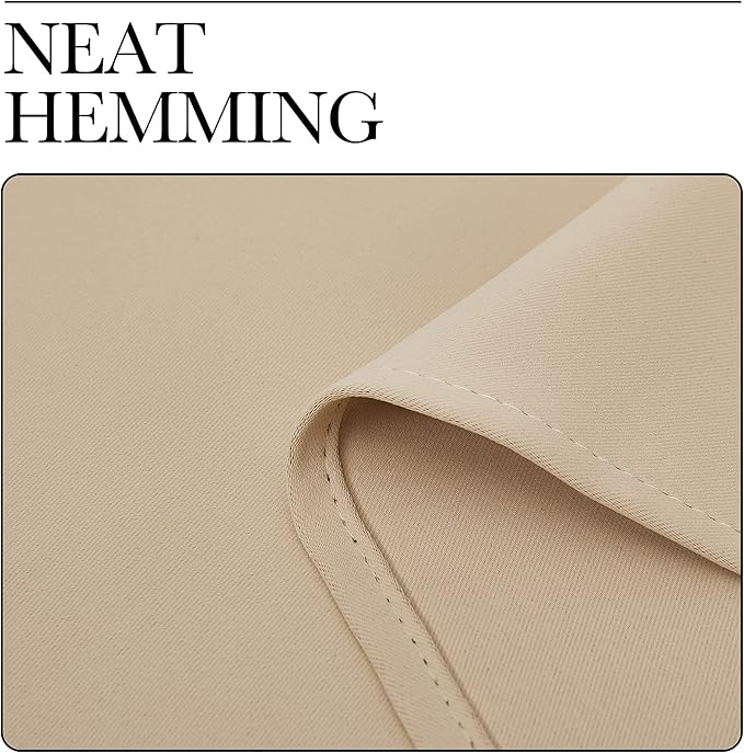 NICETOWN Room Darkening Curtain Panels for Living Room, Thermal Insulated Grommet Room Darkening Draperies/Drapes for Window (Biscotti Beige, 2 Panels, W29 x L45 -Inch)