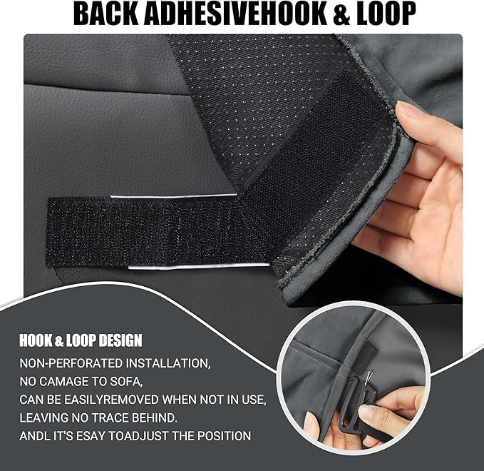 MABOZOO Head Pillow for Recliner Chair with Pocket,Headrest Cushion for Neck Pain Relief and Cervical Support,Recliner Head Pillow for Travel Home Recliner Sofa Armchair(Dark Grey)