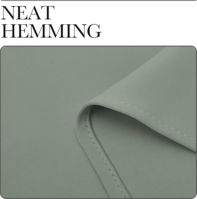 NICETOWN Greyish Green Blackout Curtains 78" Long for Office, Dining Room, Guest Room, Sound Reducing Heat and Cold Block Curtain Panels for Modern Room Decorative (55" Wide, 2 Pieces)