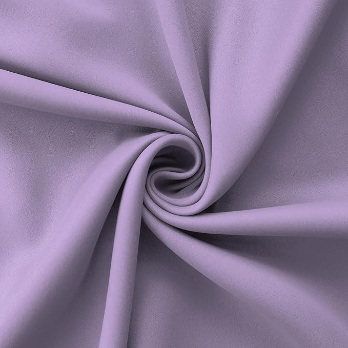 Mrs.Naturall Lavender Curtains for Bedroom Girls,Blackout Room Darkening Lilac Curtains for Kids Room Decor Nursery,2 Panels Set,63 Inch Length,Light Purple