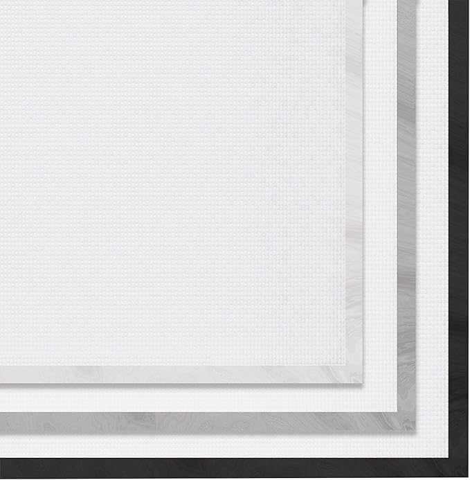 Stupell Industries Kitchen Conversion Chart Neutral Grey Word, Design by Artist Daphne Polselli Wall Art, 11x14, Black Framed