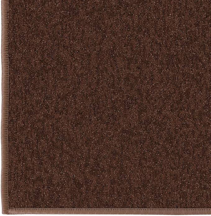 Machine Washable Modern Solid Design Non-Slip Rubberback 2x3 Traditional Area Rug for Entryway, Bedroom, Kitchen, Bathroom, 2'3" x 3', Brown