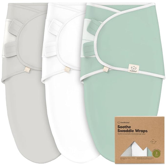 3-Pack Organic Baby Swaddle Sleep Sacks - Newborn Swaddle Sack, Ergonomic Baby Swaddles 0-6 Months, Swaddles for Newborns, Baby Sleep Sack, Baby Swaddle Blanket Wrap, Baby Essentials (Sage, L)