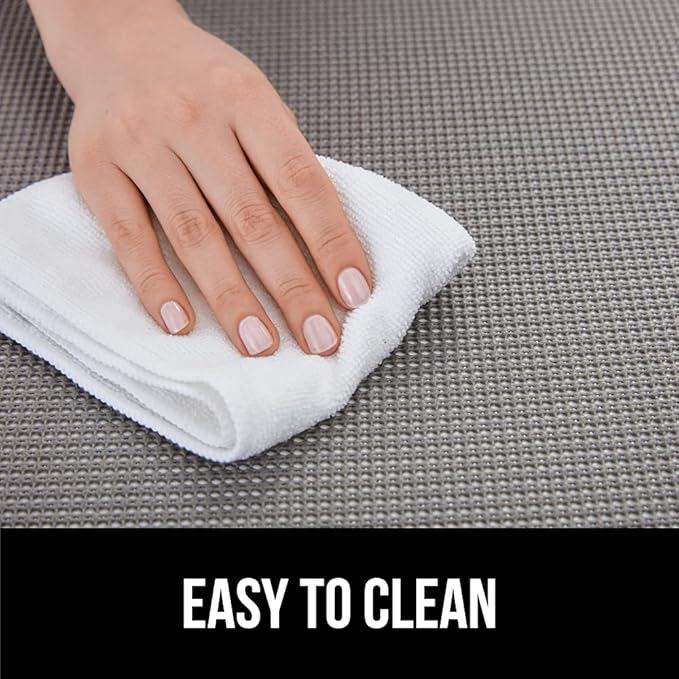 Gorilla Grip powerGRIP Drawer Shelf and Cabinet Liner, Thick Strong Hold, Non-Adhesive Liners Protect Kitchen Cabinets and Cupboard, Bathroom Drawers, Easy Install, Breathable Mat, 12" x30' Light Gray