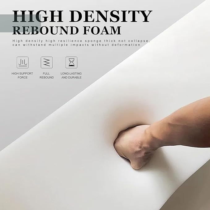 Mattress Extender, Bed Gap/Space Filler, Headboard Pillow Between Headboard and Mattress or Wall, High-Density Foam with Removable Cover（Light Grey-Queen-60 * 6 * 6in）