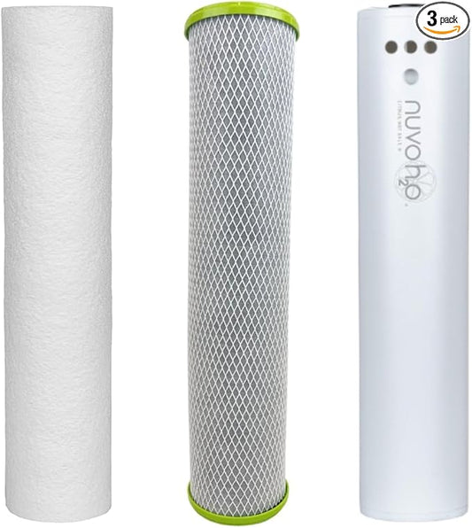 Manor Trio System Replacement Cartridges, Sediment and Carbon Filters