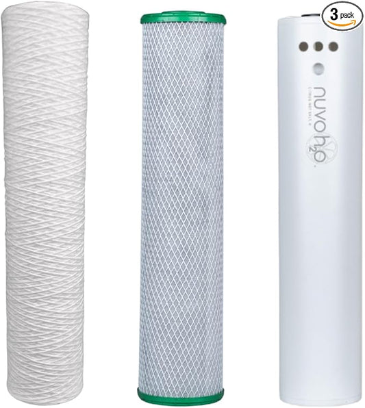 Manor Trio System Replacement Cartridges, Sediment and Chloramine Filters