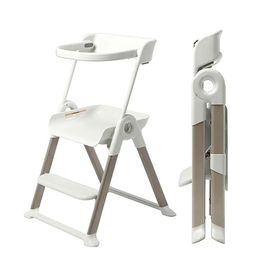 Boon Pivot Toddler Tower - Folding Toddler Step Stool - Montessori Kitchen Stool for Learning and Cooking - 21.75 L x 22.75 W x 34.75 H - Ages 18 Months to 4 Years