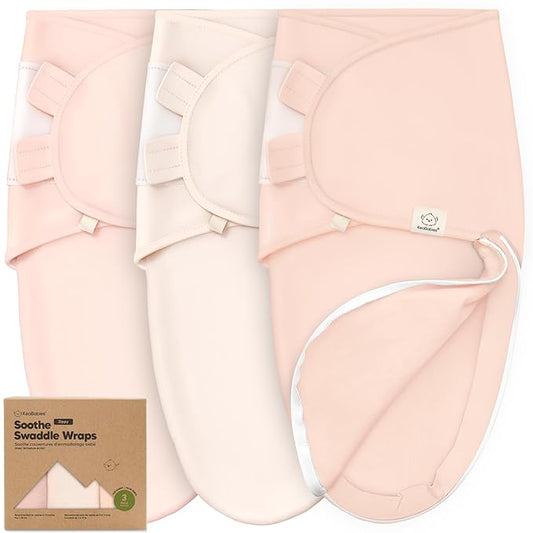 Baby Swaddle Sleep Sacks with Zipper - 3-Pack Newborn Swaddle Sack, Baby Swaddles Sleep Sack 0-3 Months, Wearable Blanket Baby, Baby Swaddle Blanket Wrap, Swaddle Sack, Easy Change Swaddle (Angelic)