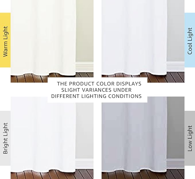 NICETOWN Window Treatment Curtain Set - 50% Light Reducing Curtains for Living Room, Curtain Panels for Patio Door (2 Panels, 42 inches x 84 inches, Pure White)