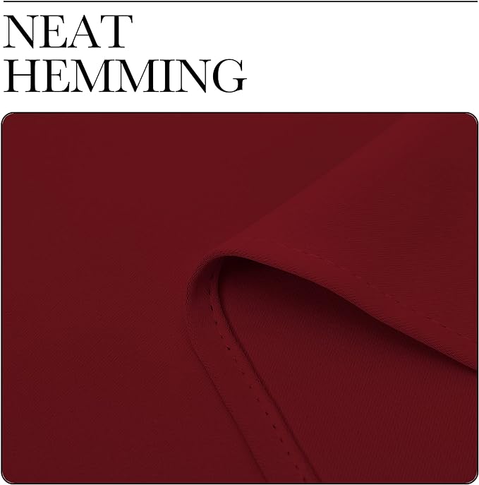 NICETOWN Christmas Burgundy Window Curtains Blackout Drapes, Thermal Insulated Solid Grommet Blackout Curtains/Draperies for Living Room (1 Pair, 29 by 45 inches, Burgundy Red)