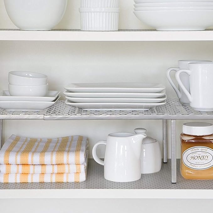 HooTown Refrigerator, Fridge, Shelf Liner and Drawer Mats 17.5 Inch Wide x 393.7 Inch Long, Non Slip EVA Plastic Washable Waterproof Pads for Kitchen Cabinet, Pantry Closet, Cupboard, Clear