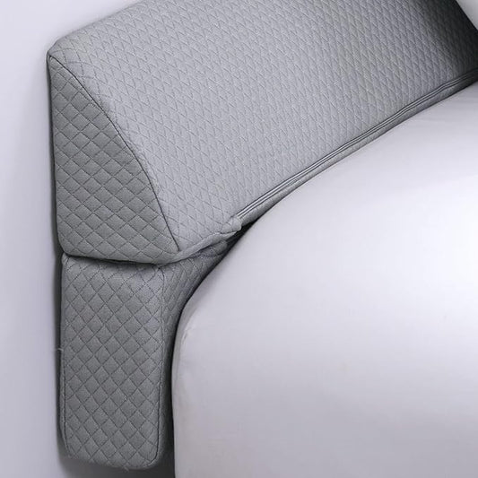 MABOZOO Pillow Wedge for Headboard Gap,Bed Gap Filler Twin Size,Foldable Bed Wedge Pillow for Headboard,Light Grey Bed Wedge Gap Filler,Foam Mattress Gap Filler,39"x6"x6"