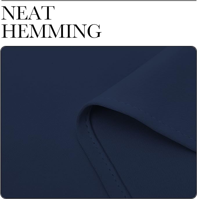 NICETOWN Blackout Draperies Curtains, Navy, 1 Pair, 42 x 78 inches, All Season Thermal Insulated Solid Grommet Top Blackout Curtains/Drapes for Kid's Room
